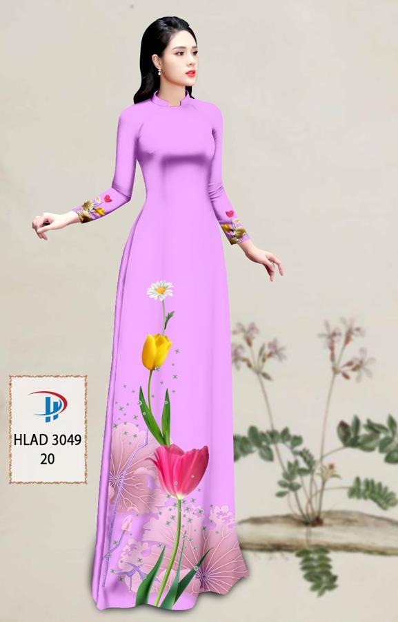 Vải Áo Dài Hoa Tulip AD HLAD3049 24